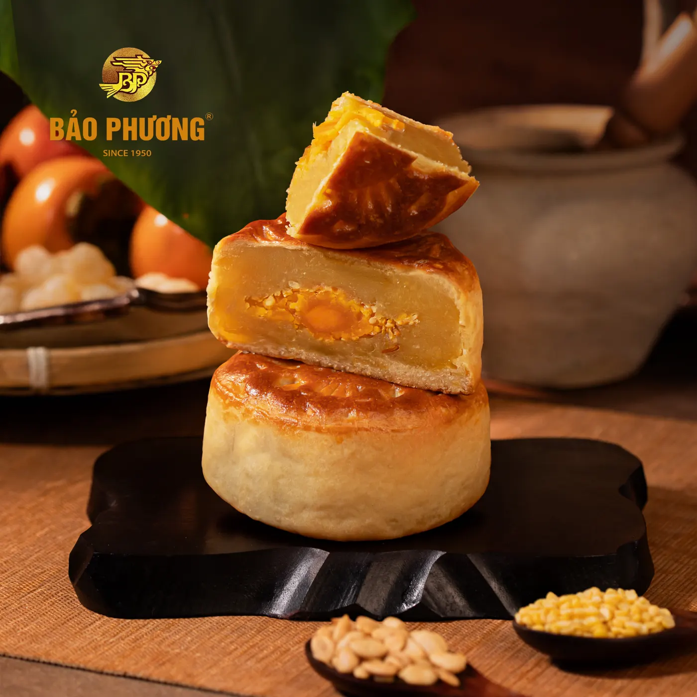 Bánh nướng đậu xanh 1 trứng muối (200g)